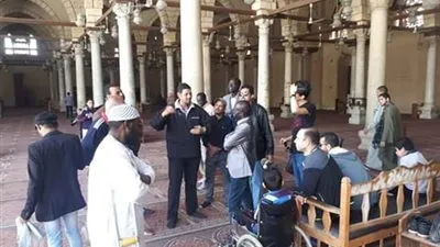 ذوو الإعاقة المشاركين في الملتقي العربي والإفريقي يزورون مجمع الأديان