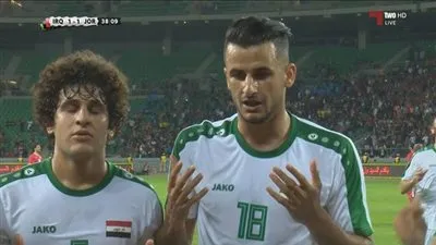 أيمن حسين مهاجم العراق يسجل هدفا رائعا في شباك الأردن (فيديو)