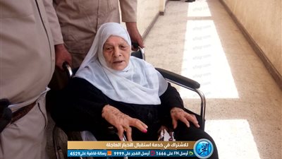 مُسنة بالبحيرة تُصر على التصويت للتعديلات الدستورية على كرسي متحرك.. وتؤكد: انزل وشارك (صور)