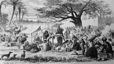 صورة للحملة الفرنسية تسجل احتفال المصريين بـ