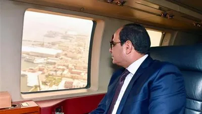 عاجل.. تفاصيل الجولة الجوية للسيسي بميناء الإسكندرية ومحور روض الفرج