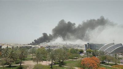 شاهد.. حريق ضخم في دبي