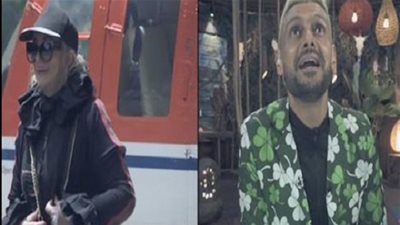 رسالة رومانسية من شهيرة لزوجها محمود ياسين في برنامج رامز في الشلال