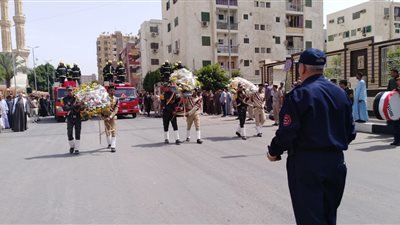 جنازة عسكرية مهيبة بسوهاج لثلاثة من أبطال كمين العريش 