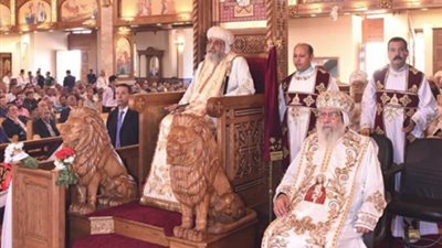 البابا تواضروس الثاني يلقي عظته من قداس تدشين كنيسة السيدة العذراء بالسادات 