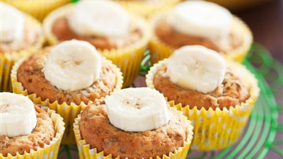 طريقة تحضير كب كيك القرفة والموز