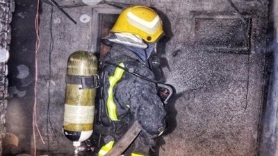 إصابة شخص في حريق شقة بالطائف