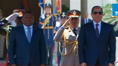 شاهد.. مراسم الاستقبال الرسمية لرئيس موزبيق بالاتحادية