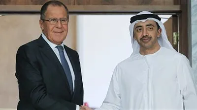 لافروف يبحث مع نظيره الإماراتي الوضع في سوريا ومنطقة الخليج