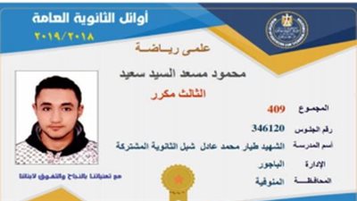 ثالث مكرر على الجمهورية: القرآن ساعدني.. وفرحة أهلي بنجاحي تسوى الدنيا (تقرير)