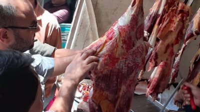 تحرير 971 محضر خلال حملات تموينية على محلات الجزارة والأسواق بأسيوط (صور)