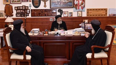 البابا تواضروس يستقبل أسقفي الكنيسة القبطية في السودان 