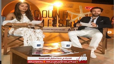 شريف رمزي مع زوجته ريهام أيمن في الجونة 