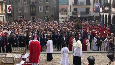 الكنيسة الأرثوذكسية تشارك في احتفالات شفيع سويسرا المصري