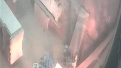 حريق ورشة دهانات بدمياط 