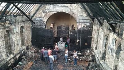 بعد أكثر من ١٢٠ عاما.. كنيسة حلوان المحترقة من الألمان إلى الأقباط (صور)