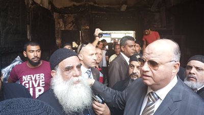 محافظ القاهرة يتفقد كنيسة ماري جرجس بحلوان (صور)