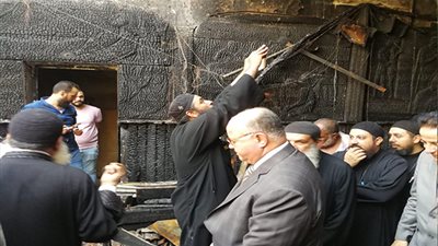 محافظ القاهرة يتفقد كنيسة مارجرجس في حلوان
