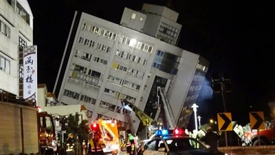 زلزال قوي يضرب منطقة شرق المحيط الهادئ بتايوان