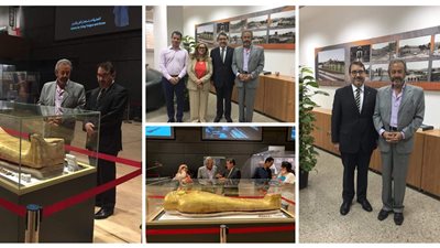 سفير تشيلى يزور متحف الحضارة بالفسطاط