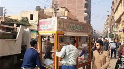 رفع وإزالة 402 حالة إشغالات من شوارع مدينة 