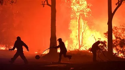 رجال الإطفاء بأستراليا تكافح لاحتواء حرائق الغابات  