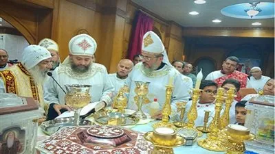 تدشين كنيسة العذراء ويوحنا المعمدان فى بنها