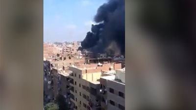 عاجل.. حريق هائل بعزبة النخل 