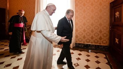 تفاصيل لقاء البابا فرنسيس مع الأمين العام للأمم المتحدة 