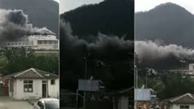 حريق هائل يدمر فندقًا في إيران (فيديو)