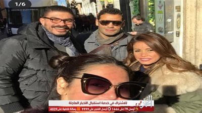 لقاء الخميسي تحتفل بالكريسماس برفقة زوجها وخالد سليم و زوجته 