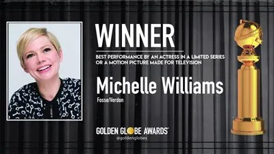 ميشيل ويليامز تفوز بجائزة أفضل ممثلة بمسلسل قصير في حفل جولدن جلوب 