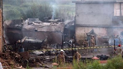 تحطم طائرة عسكرية باكستانية قرب منطقة ميانوالي