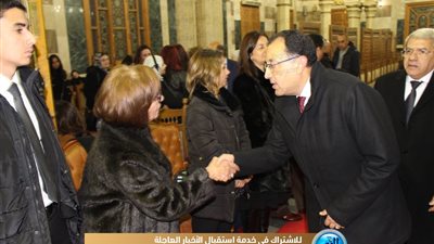 رئيس البرلمان ومدبولي يشاركان فى عزاء والدة وزير المالية الأسبق 