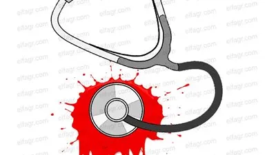 حادث أطباء التكليف المروع (كاريكاتير)