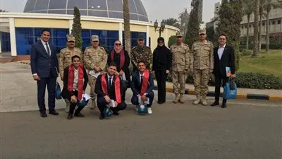 طلاب جامعة عين شمس في ضيافة الكلية الحربية