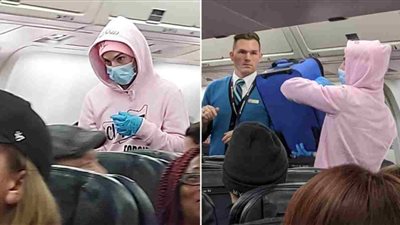 من أجل الشهرة.. شاب يثير الذعر على طائرة بعد ادعائه الإصابة بفيروس كورونا ( فيديو )