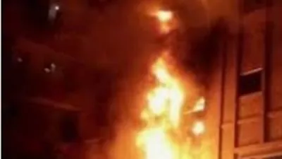 تفريغ الكاميرات في حريق مبني كلية السياحة والفنادق بمصر القديمة