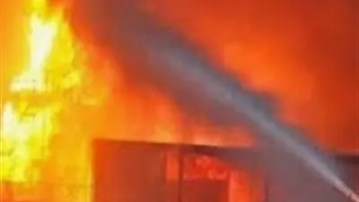 حريق في كشك تابع لـ