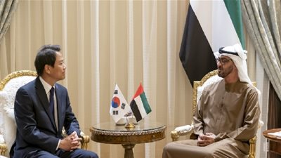 ولي عهد أبو ظبي يستقبل مبعوث رئيس كوريا الجنوبية