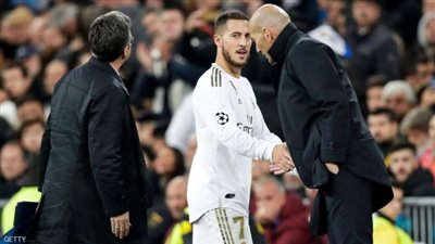 زيدان يعبر عن غضبه بعد إصابة هازارد