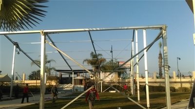 تجهيزات معرض الكتاب الخامس بمكتبة دمنهور (صور)