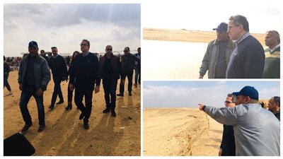 بعد انتهاء موجة الطقس الممطرة.. جولة تفقدية لوزير السياحة والآثار في الأهرامات