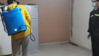 تطهير وتعقيم دور الرعاية والمسنين بحي الهرم لمنع كورونا