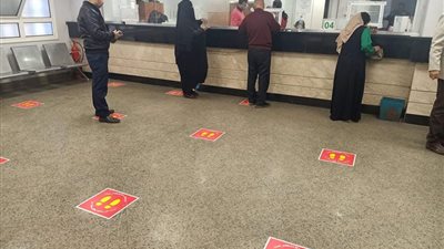 إجراءات احترازية ببورسعيد أثناء صرف المعاشات لمواجهة كورونا