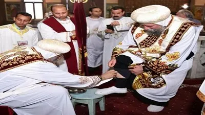 البابا تواضروس يرأس صلاة لقان خميس العهد بدير وادي النطرون