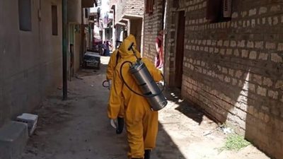 حملات رش وتطهير بمراكز وقرى المنيا لمنع تفشي كورونا 