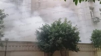 حريق بمستشفى دار الشفاء في العباسية (صور)