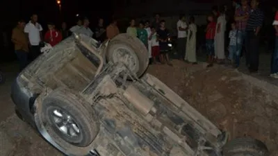 مصرع وإصابة 4 أشخاص في حادث مروري بطريق وصلة دهشور