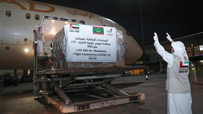 طائرة مساعدات طبية إماراتية إلى موريتانيا لمواجهة كورونا